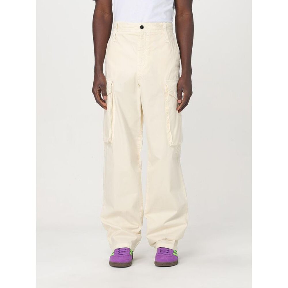 Msgm Pants Men Yellow Cream